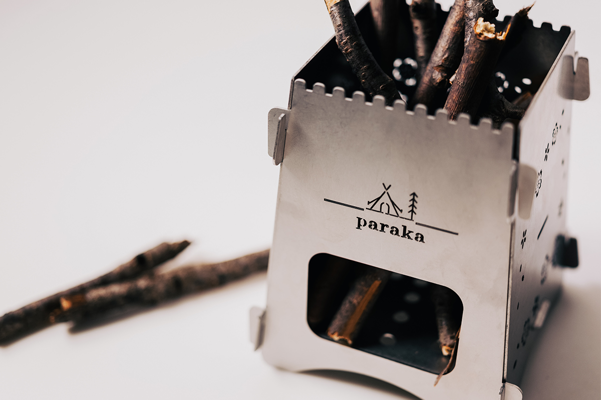 ⑦みぶブランド　paraka　コンパクトグリル兼焚き火台